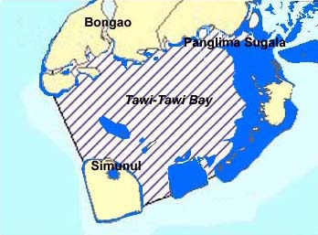 Map showing FISH Project focal area in Tawi-Tawi