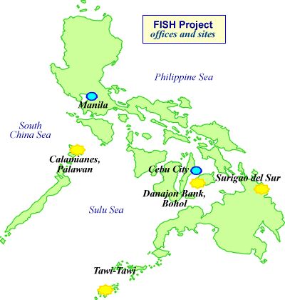 Map showing FISH Project target areas