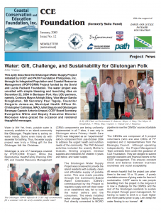 WATER: GIFT, CHALLENGE AND SUSTAINABILITY FOR HILUTUNGAN FOLK