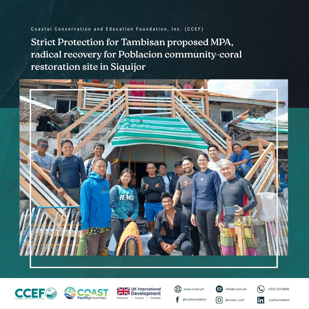 Strict Protection for Tambisan proposed MPA, radical recovery for Poblacion community-coral restoration site in Siquijor