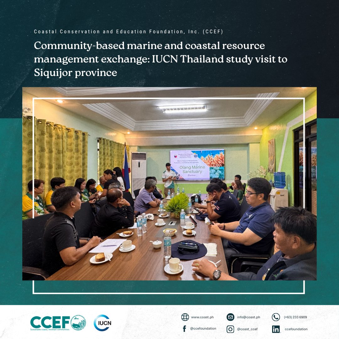 Community-based marine and coastal resource management exchange: IUCN Thailand study visit to Siquijor province