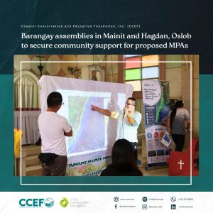 Barangay Assemblies in Mainit and Hagdan, Oslob, to secure community support for proposed MPAs
