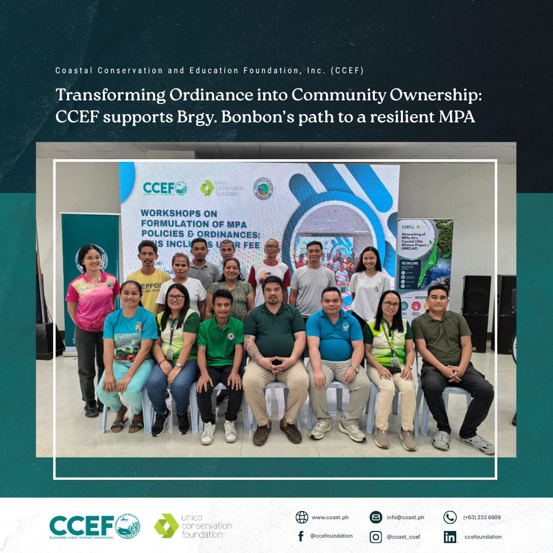 Transforming Ordinance into Community Ownership: CCEF supports Brgy. Bonbon’s path to a resilient MPA